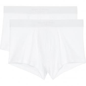 Marc O'Polo Men Iconic Rib Trunks 2P Weiß Baumwolle XXL