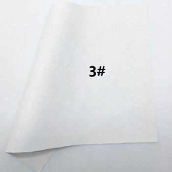 White Glitter Faux Leather Fabric, Hearts & Stars Design, Honeycomb Texture for Bows A4 8x11 Twinkling XM208