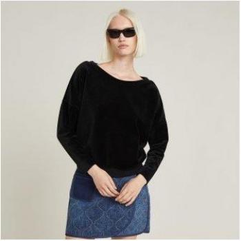 G-Star Mujer: Sudadera Batwing Velvet Negra L Manga Larga Casual Algodón