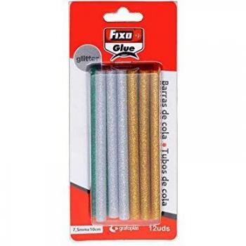 Blister 12 Barras Cola Glitter 7,5X100 mm