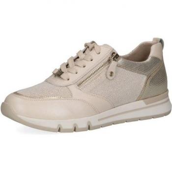 Sneakers CAPRICE Beige con Materiales de Cuero y Tejido talla 42