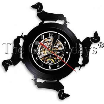 Décor Murale Chiot Vinyl 12 Horloge