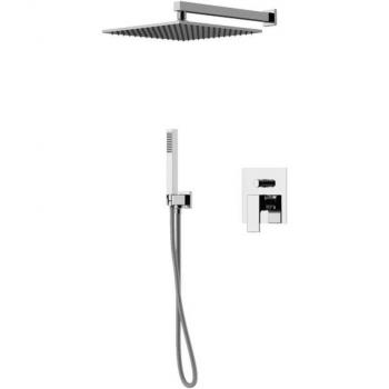 Gattoni SQUARE Kit Doccia Completo Cromo KTQ15/PDC0