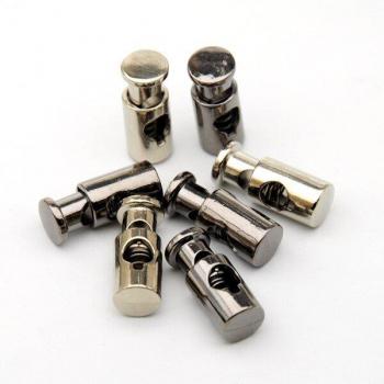25pcs Toggle Cord Locks for Drawstrings - Metal Round Stoppers