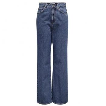 Jean droit Silje Dot729 bleu en coton