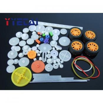78pcs Gearbox Toy Robot Motor Plastic Gear DIY Model Accessories Bevel Gear