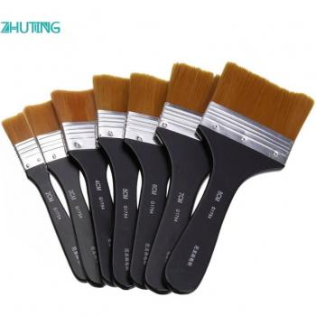 Nylon Hair Flat Tip Paint Brushes for Artists