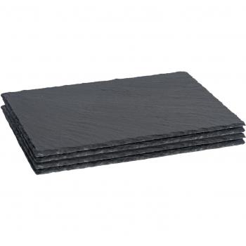Argon Tableware Rectangle Slate Placemats 30 x 20cm Pack of 4