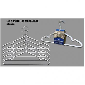Percha Metal Antides. Set-5 Bl