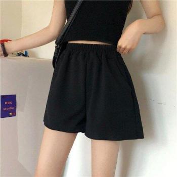 Comfortable Plus Size 3XL Summer Sleep Pajama Shorts - Black Baggy Loungewear for Students
