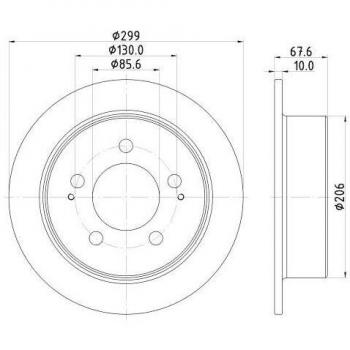 HELLA 8DD 355 116-341 Disco freno