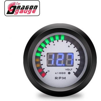 52mm Automobil Tachometer 0-9999RPM von DRACHEN