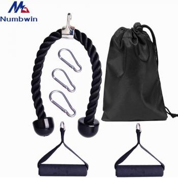 Tricep Rope and Abdominal Crunch Cable Set for Fitness