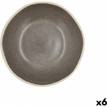 Grey 19 cm Bidasoa Gio Ceramic Dinner Plates – Pack of 6