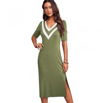 Sommerliche Eleganz: Kontrastkleid A229