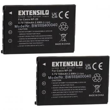 EXTENSILO Plus 2× – Compatibles DC‑X720 à DC‑T800 (Li‑ion 3,7 V)