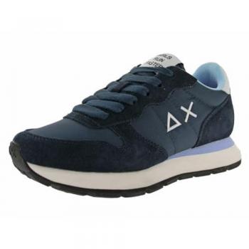 Baskets Femme Sun68 - Nylon Massif Bleu