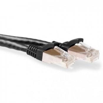 ACT CAT6A S/FTP LSZH Netzwerkkabel Snagless - Schwarz - 1 Meter