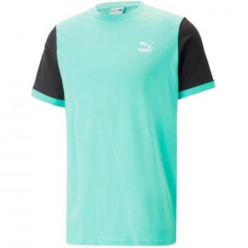 Puma Classics Block Shirt türkis/schwarz - S