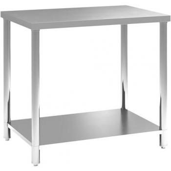 Table de préparation en acier inoxydable HOMCOM - 2 étagères - argenté