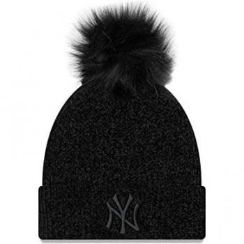 Bonnets NEW ERA Mlb Wmns Chenille Bobble Beanie Neyyan Noir - Femme/Adulte