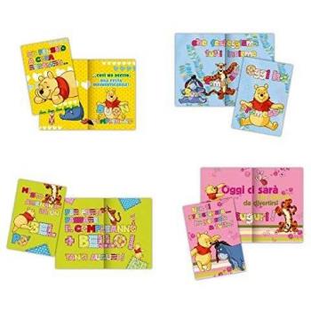 Biglietti di auguri ELLEBI - Winnie the Pooh (Walt Disney, Sadoch, 11,5x16,8 cm, 4 soggetti, WDBA0004)