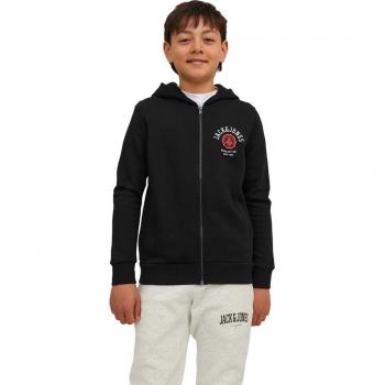 Jack & Jones Capucha Infantil Full Zip Negro Rojo Blanco 116