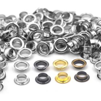 8mm Brass Grommet Eyelet Set with Washers for DIY Leather Projects