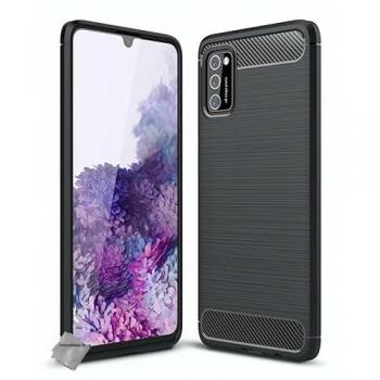 Housse en silicone gel carbone pour Samsung Galaxy A41 - Noir