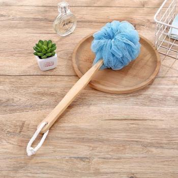 Soft Mesh Puff Bath Brush with Long Handle