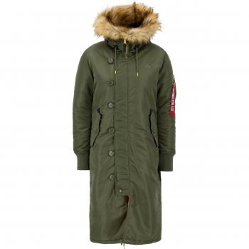 Giacca da donna Alpha Industries Long Fishtail Sage Green XS