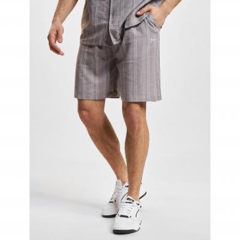 Denim Project Stripe Linen Blend Shorts Silver Filigree