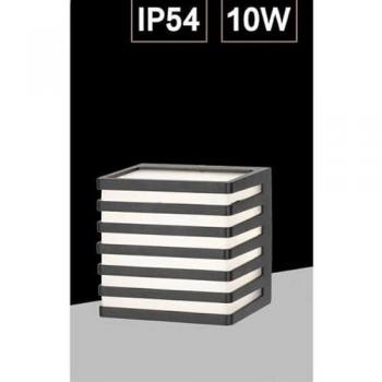 Lampe Décorative Murale LED 10W Cube Noir IP54
