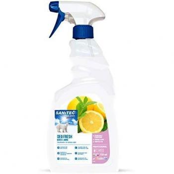 Sanitec Deo Fresh - Deodorante Spray per Ambienti, 750 ml, Profumo Menta e Limone