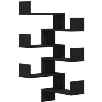 Châssis mural en bois de chêne noir – 2 étagères – 40 × 40 × 49,5 cm – Vidaxl
