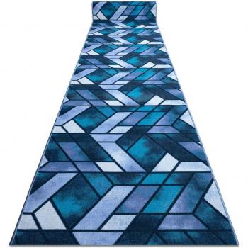 RUGSX Runner Anti‑Slip ROMBY Diamonds Navy Blue 110 cm