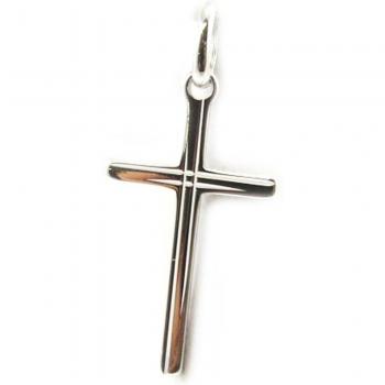 Pendio Crocifisso Argentato Rhodied 25×14 mm