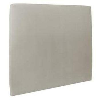 Tête de lit design en bois massif, velours taupe 140 cm – 10 cm