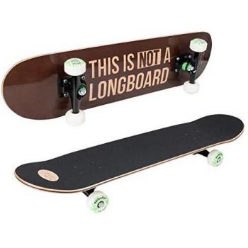 HUDORA Skateboard Harlem ABEC 7 - Compleet Houten Skateboard Zwart, Bruin