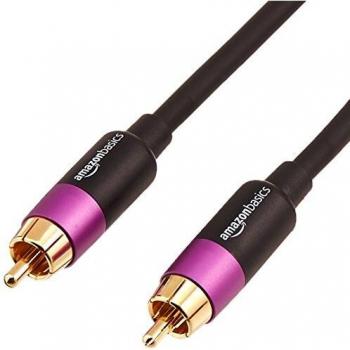 AmazonBasics 2.4 Meter Subwoofer RCA Cable – Black