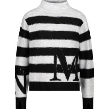 Monari Pullover Nero/Bianco Dualità di Stile