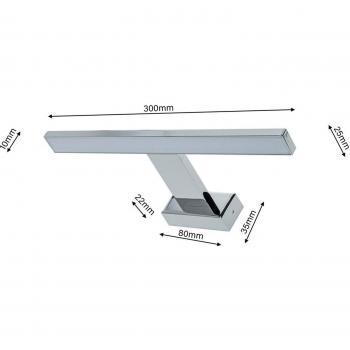 Polished Chrome Shine LED Wall Light for Bathrooms