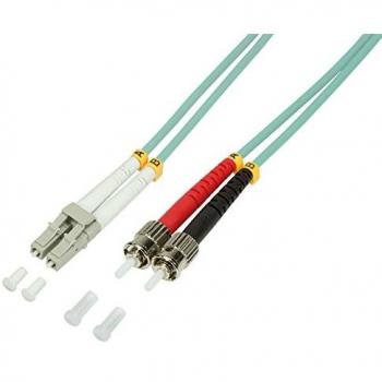 LogiLink LWL Patchkabel, LC-Duplex - 2 x ST, OM3, 1,0 m