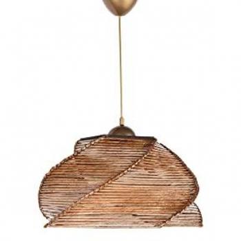 Wellhome - Gealterte Holz-Deckenleuchte, 36x36x65