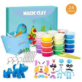 Modelling Clay Kit - 24 Colors Air Dry Ultra Light Magic Clay, DIY Molding