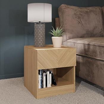 Catania Lamp Table by GFW in Euro Oak Finish