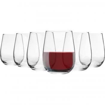 Argon Tableware Corto Stemless Wine Glasses - 475ml - Pack of 6