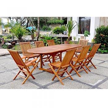 CONCEPT-USINE Gartentisch-Set aus geöltem Teakholz