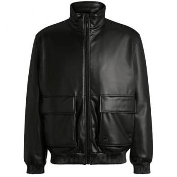 Giacca Hugo Similpelle Nero Regular Fit