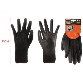 Guanti da lavoro in poliuretano Emi 7/S - nero - EN 388 4131X